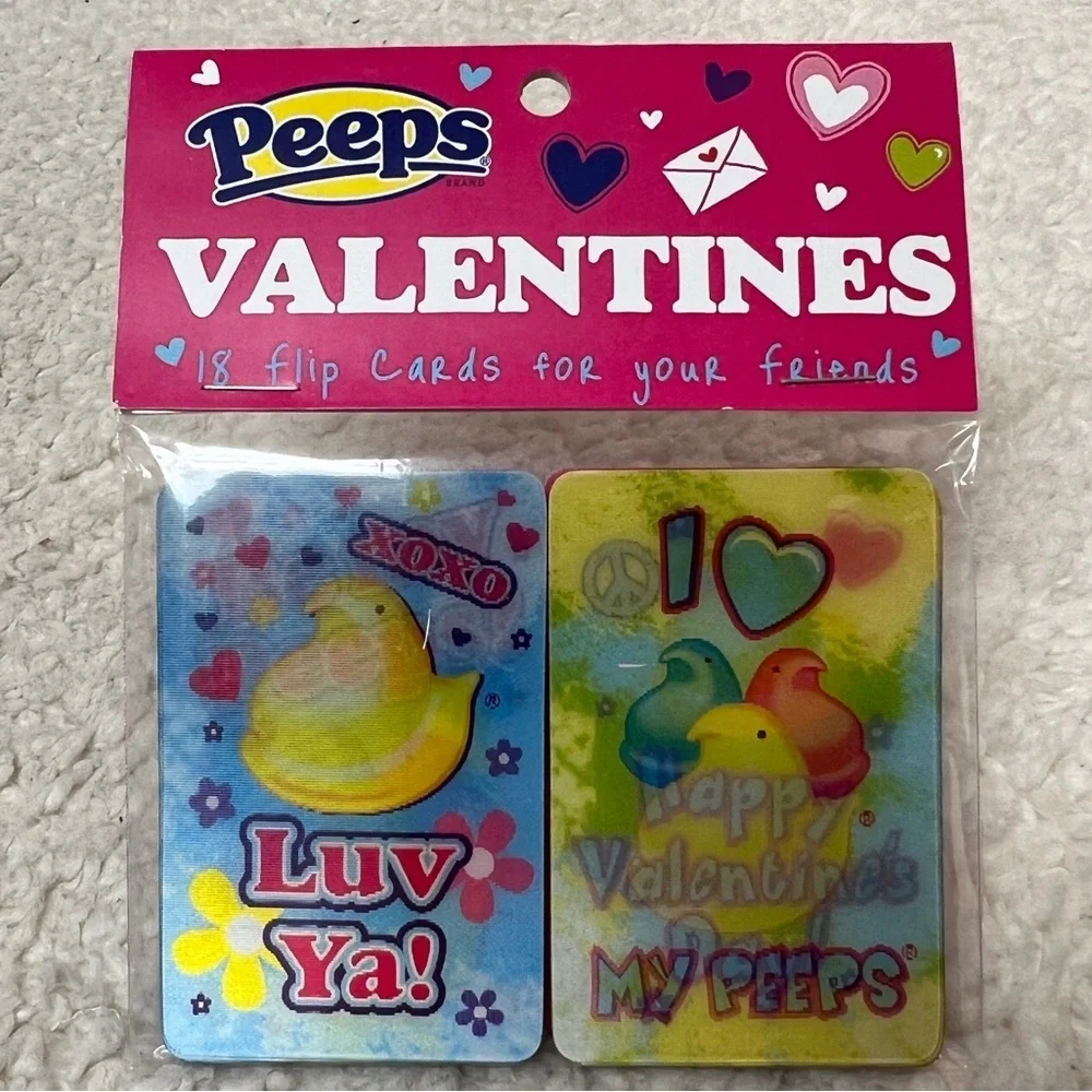 iScream Valentines Day Lenticular Flip Cards to Share Peeps, Dum Dums, Smarties
